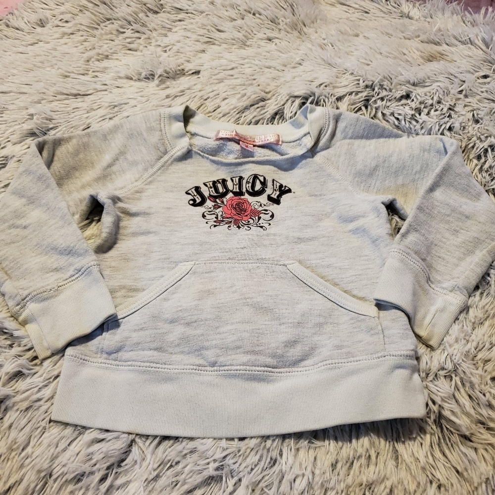 Juicy Couture Gray Rhinestone sweatshirt Top 2T